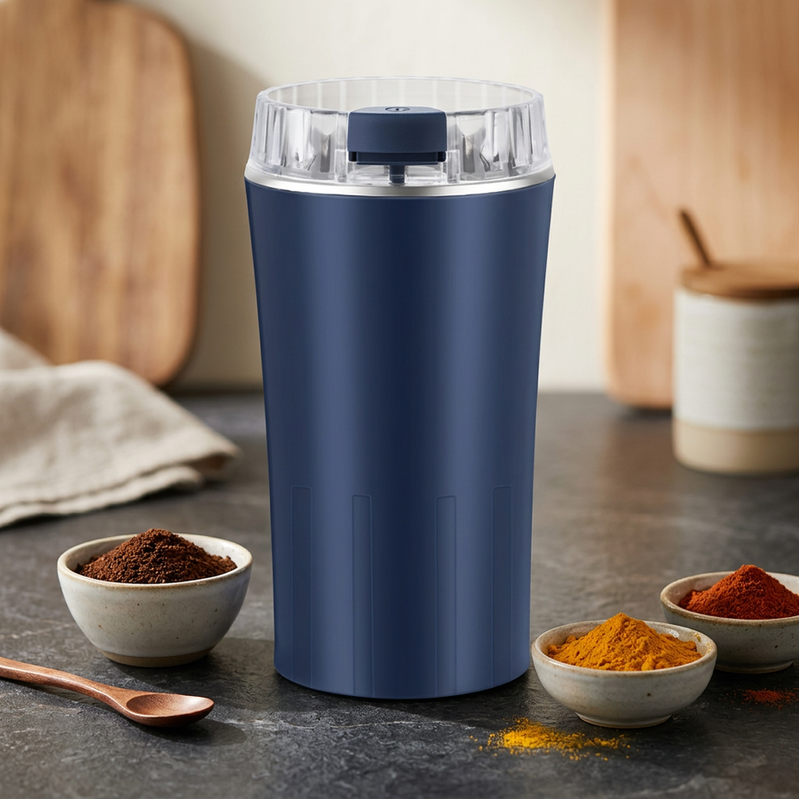 Hachoir à épices et grains électrique 300 W bleu, résultat obtenu