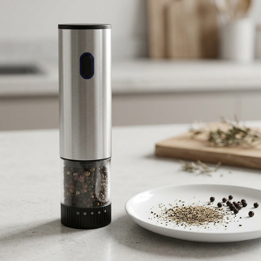 Moulin à sel et poivre électrique rechargeable Type-C, résultat obtenu