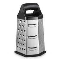 Râpe inox professionnelle 6 faces, vue produit sur fond blanc
