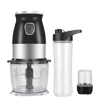 Hachoir blender 500 W avec gourde 600 ml, vue produit sur fond blanc