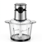 Electric chopper with 2 L glass bowl, 3 speeds and timer