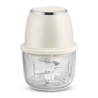 Mini hachoir électrique 350 ml ivoire, vue produit sur fond blanc