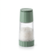 Rotating salt mill, glass jar and green lid