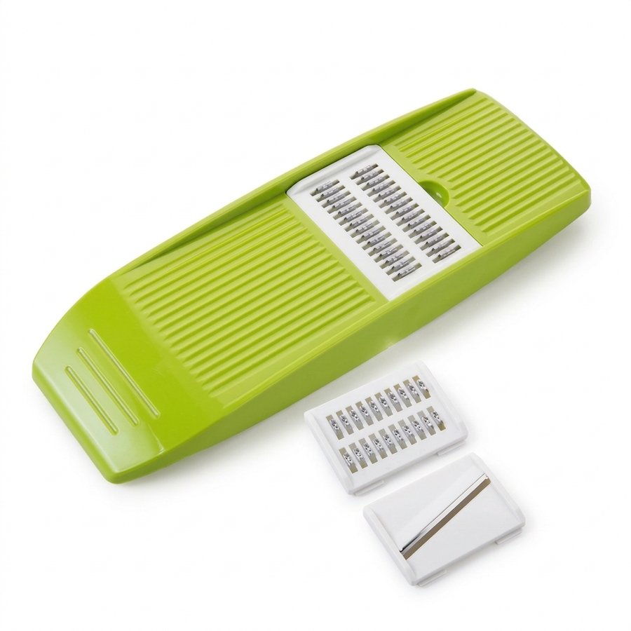 Mandoline râpe 3 lames pour julienne, vue produit sur fond blanc