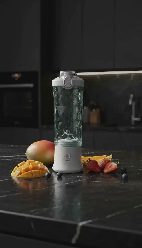 Vidéo de démonstration : Hachoir blender portable 600 ml blanc